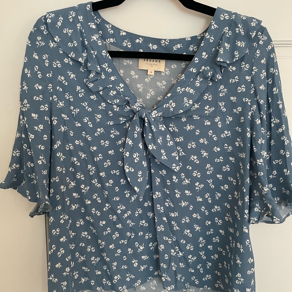 Sezane Pomme Blouse Size 38 (US 6) - Picture 2 of 7
